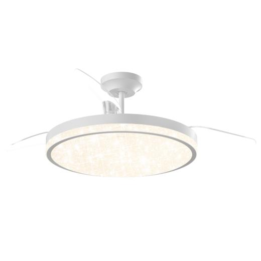 欧普（OPPLE）简风餐厅风扇灯全光谱奶油风满天星卧室隐形吊扇灯 商品图5