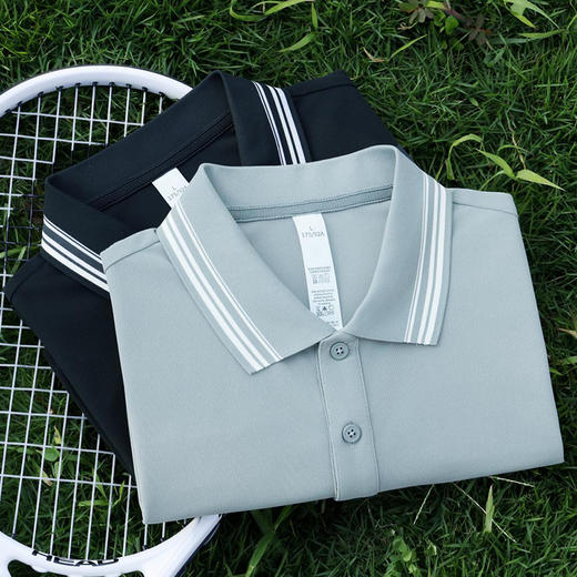 夏季新品商务休闲polo衫男士短袖T恤舒适无痕珠地翻领男上衣  HLS-GF81016 商品图0