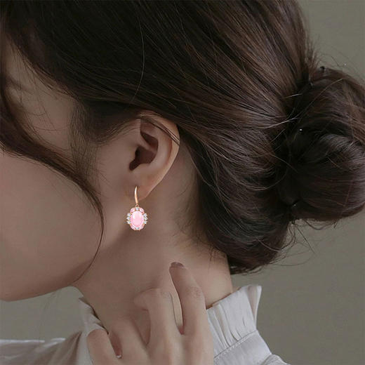 【粉水晶戒指/耳环/吊坠】S925银粉水晶均码轻奢时尚芙蓉石JR25006/JE25006/JP25006 商品图6