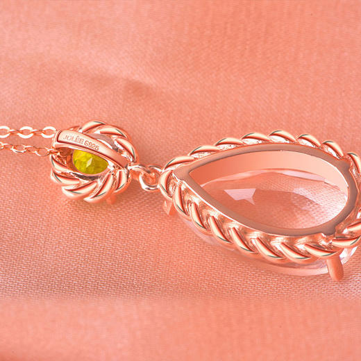 【白水晶吊坠/耳环】S925银天然白水晶吊坠橄榄石项坠时尚JP19279/JE19279 商品图4