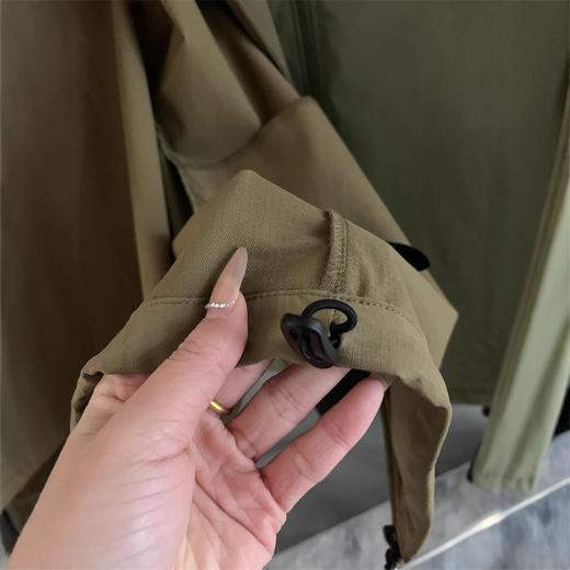 专业户外! 2025格纹肌理!复合科技顺滑细腻防风防泼水连帽夹克外套男士！ 商品图3