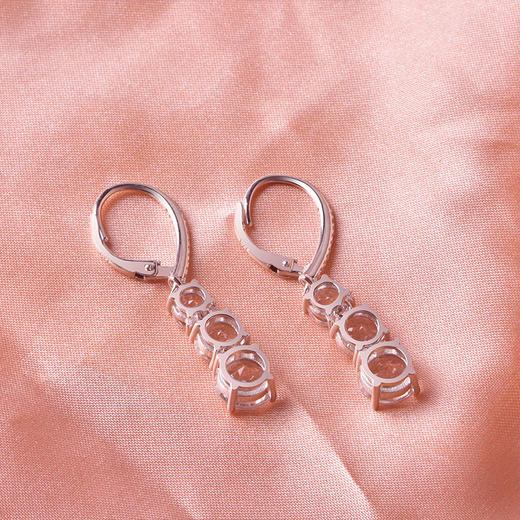 【白水晶耳环】耳坠女天然白水晶S925银耳饰品时尚轻奢耳坠耳钉JE25002 商品图3