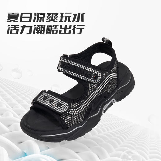 泰兰尼斯夏季小中童女童时尚烫钻凉鞋T06D0B0139 商品图2