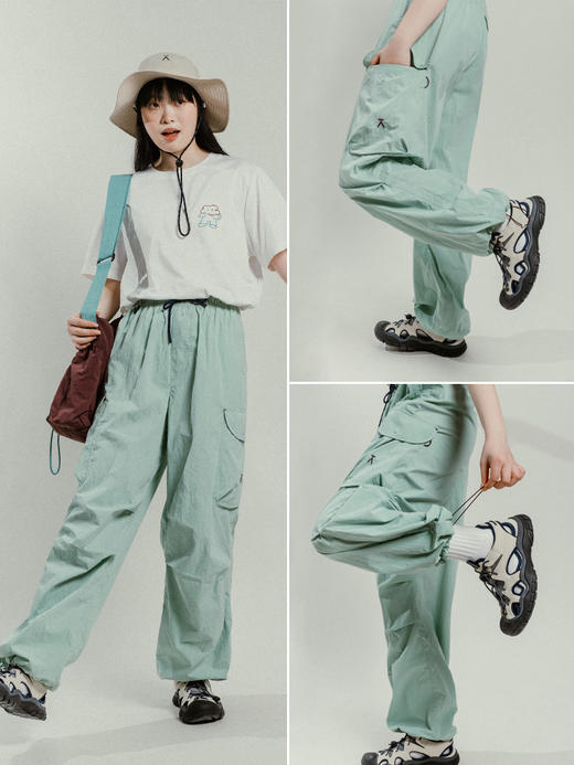 【出游季特惠】ACMEITEM爱棵米 春季户外亲子休闲长裤大口袋宽松可束脚裤子男女GAG3020921A/GAG3020992A 商品图2