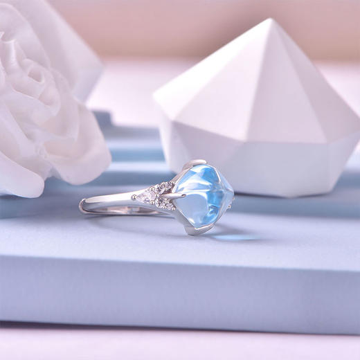 【托帕石戒指】S925银托帕石糖塔彩色宝石轻奢均码饰品JR19209 商品图1