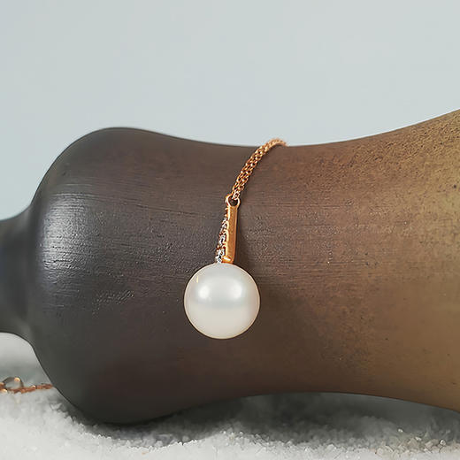 【现货】18K金珍珠项链简约温柔风百搭款【尺寸9.4mm】  【一物一证书】 商品图2