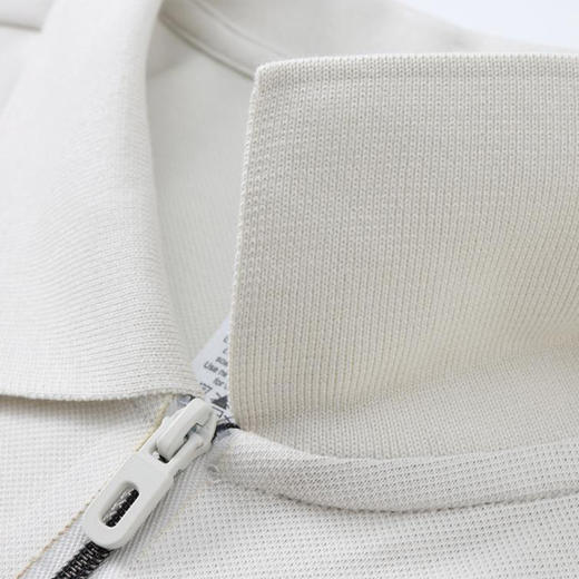 半拉链翻领男士百搭短袖时尚休闲高端潮牌青年上衣  HLS-GS82022 商品图8