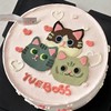 【猫咪之家】可爱猫咪翻糖生日蛋糕 商品缩略图0