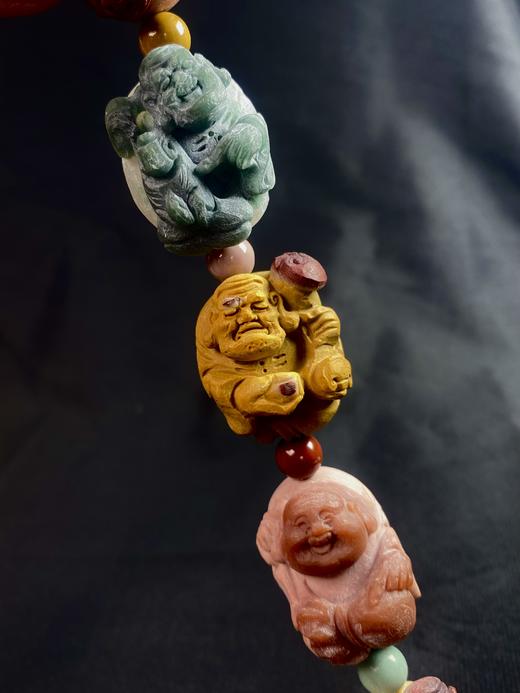 阿拉善玛瑙十八罗汉手持佛珠一念之间 商品图2