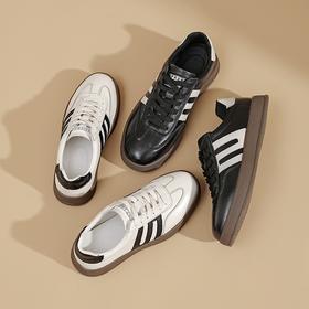 【舒适百搭】头层牛皮情侣休闲鞋板鞋9956/9953