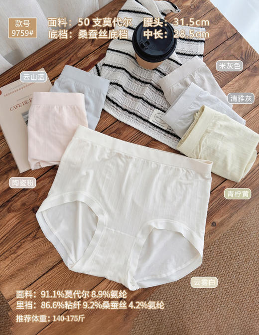 特大丰满裸氨加棉裆无痕脚口提花无缝女士三角内裤2919/2192/9725/9759 商品图2