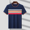 男士短袖t恤条纹撞色新款潮流男装圆领宽条纹短袖T恤    PSL-6182* 商品缩略图1