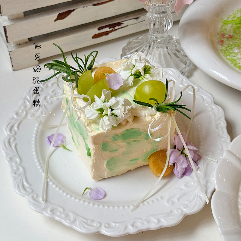 伯牙绝弦方形切件蛋糕