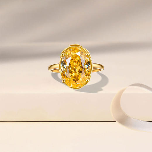 【黄水晶戒指/耳环/吊坠】S925银黄水晶均码轻奢时尚首饰品JR25005/JE25005/JP25005 商品图1