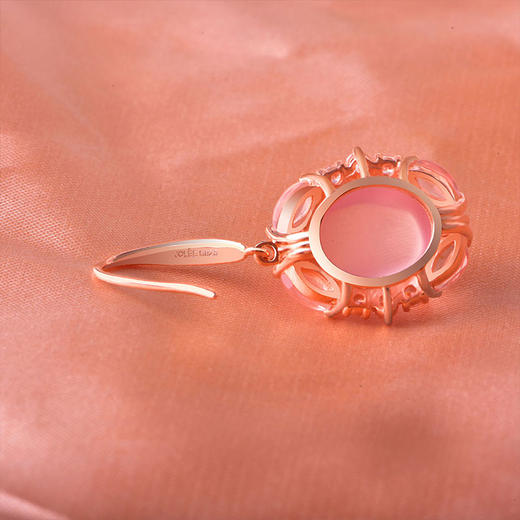 【粉水晶戒指/耳环/吊坠】S925银粉水晶均码轻奢时尚芙蓉石JR25006/JE25006/JP25006 商品图7