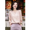 西子/【木槿花开】高定重工桑蚕丝提花圆领中袖百搭衬衫/SYZY113 商品缩略图3