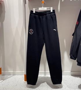 安踏儿童运动裤25年春男大童加绒收口宽松舒适针织长裤 A52518710