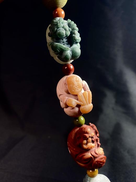 阿拉善玛瑙十八罗汉手持佛珠一念之间 商品图3