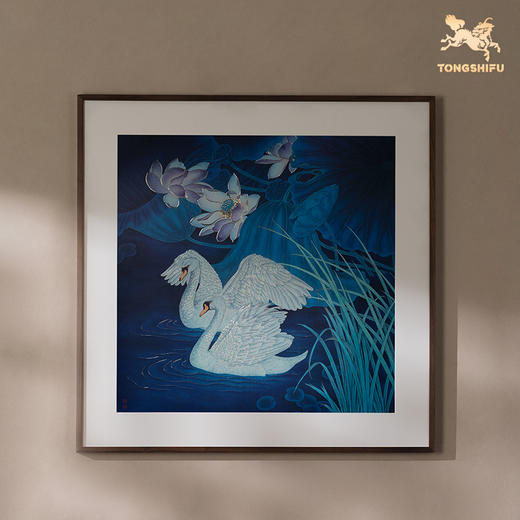 铜师傅 手工錾刻 铜雕画《蓝色之恋》客厅玄关沙发背景墙装饰画 商品图3