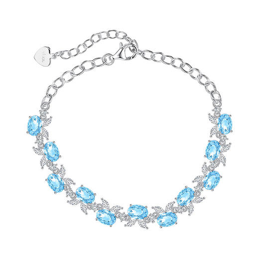 【托帕石手链】S925银托帕石彩色宝石时尚简约首饰品JT19218 商品图4