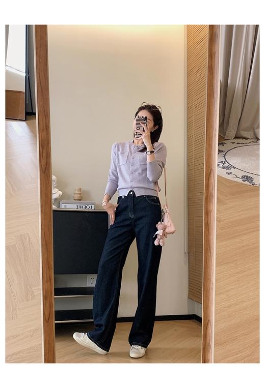 春秋冬三季丹宁原色直筒修身窄版牛仔裤 商品图9