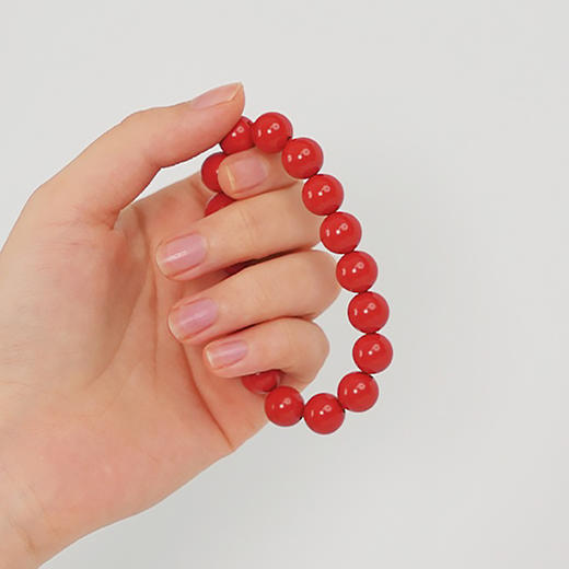 【现货】朱砂手链红砂素面圆珠简约经典款【单珠尺寸10mm】  商品图2