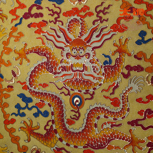 太铜 铜雕画《龙腾盛世 景泰蓝画》客厅玄关沙发背景墙装饰画 商品图4