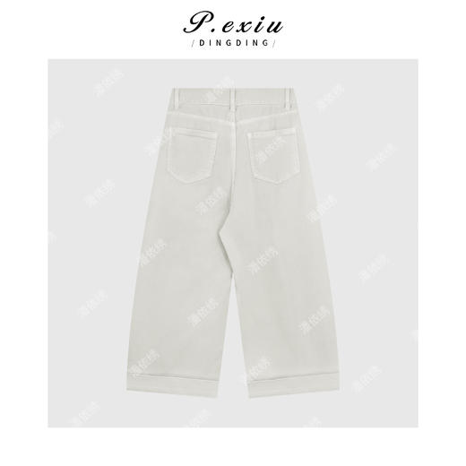 04-3潘依绣丁丁宠粉环保酵洗松弛感立体褶皱牛仔裤 S8115 商品图2