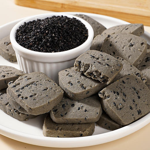 【9.9抢10包❗无添蔗糖五黑酥饼干】传统手工匠心制作，每一块五黑酥都凝聚着精湛工艺，黑米/黑芝麻/黑豆/黑枸杞/黑藜麦，五黑食材完美融合，早餐代餐下午茶休闲小吃零食糕点L 商品图3