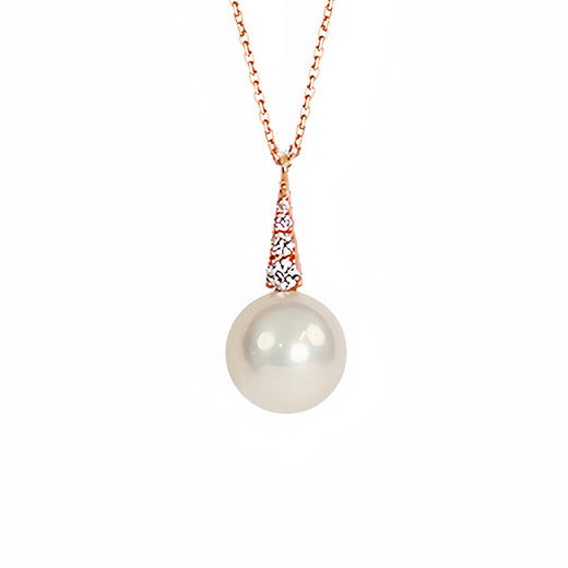 【现货】18K金珍珠项链简约温柔风百搭款【尺寸9.4mm】  【一物一证书】 商品图4