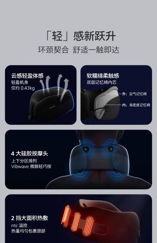 【春上新】10楼飞利浦   飞利浦颈部按摩器PPM3106N    吊牌价459元    活动价329元 商品图4