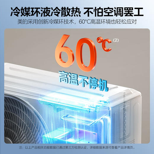 国补后到手价 3999元 美的空调 京绽 两匹挂机  变频一级  大风口四向送风 加大加宽导风板 60℃高温不停机 手机操控 壁挂式空调KFR-50GW/MJ101-1 商品图4