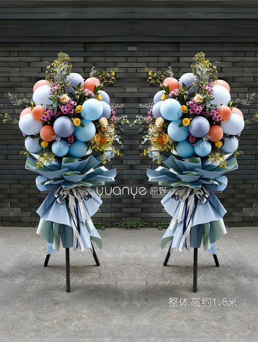 法式马卡龙气球花篮（单个价格） 商品图0