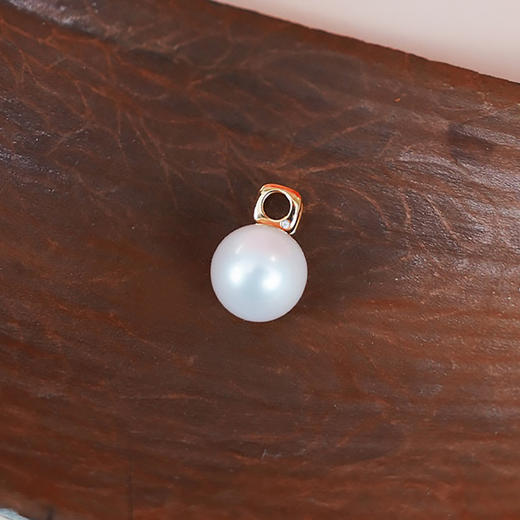 【现货】18K金珍珠吊坠微钻镶嵌万能裸扣坠【尺寸10.8mm】  【一物一证书】 商品图2