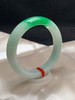 612457，54.7圈口，细糯飘辣绿正圈平安镯，淡绿底色，飘辣绿 商品缩略图1