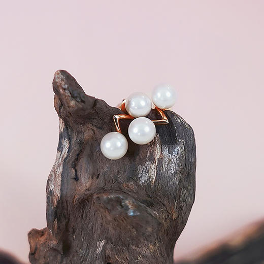 【现货】18K金珍珠耳饰法式浪漫双珍珠百搭款【尺寸5.7mm】  【一物一证书】 商品图2