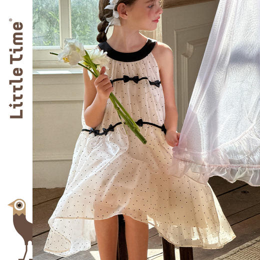 littletime女童连衣裙夏装2025新款女孩生日礼服波点裙儿童公主裙 商品图2