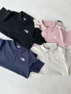 清仓！独家渠道 四色！男女同款！THE NORTH FACE刺绣logo标短䄂翻领POLO衫  脸脸短袖