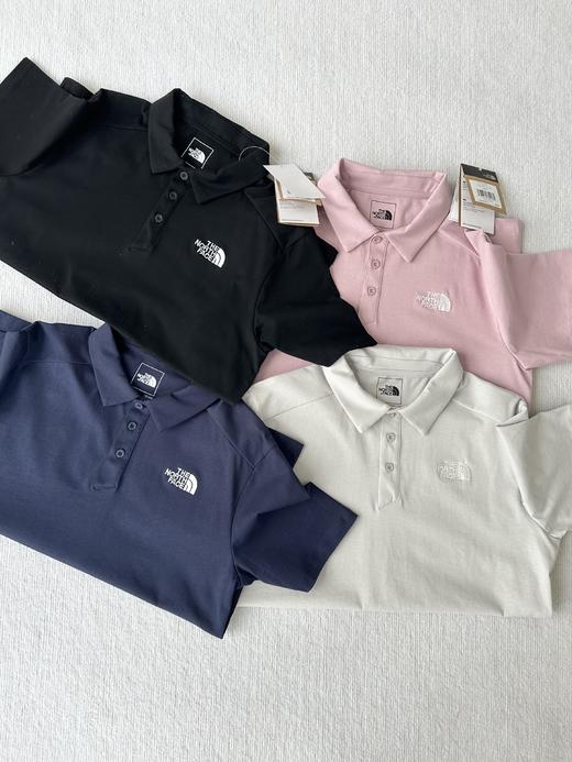 清仓！独家渠道 四色！男女同款！THE NORTH FACE刺绣logo标短䄂翻领POLO衫  脸脸短袖 商品图0
