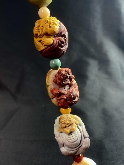 阿拉善玛瑙十八罗汉手持佛珠一念之间 商品图4