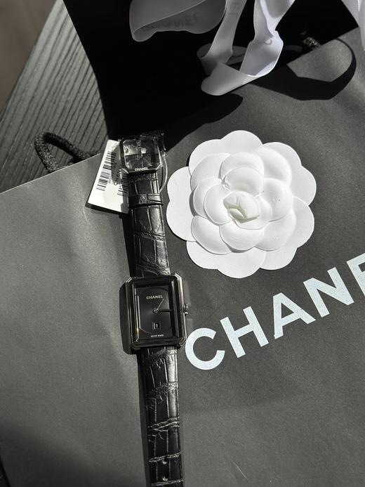 CHANEL香奈儿系列 腕表 石英机芯 鳄鱼皮表带 黑色表盘 女表 商品图2
