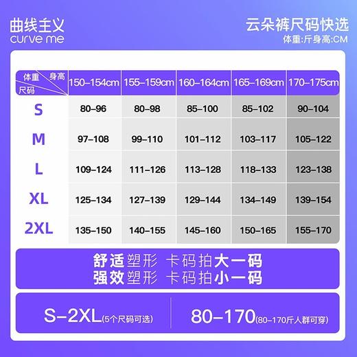 曲线主义 舒适贴肤不卷边塑身美体裤 云朵收腹裤2.0升级版 商品图6