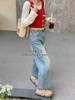 百搭显瘦～【春上新】2025韩版高腰显瘦宽松牛仔裤女九分直筒裤8009/15057（不含腰带） -喜出 商品缩略图6