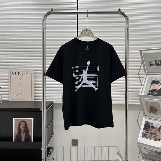 AJ乔丹基础小logo印花宽松短袖T恤情侣款 商品图2
