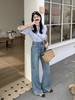 爆款女神裤～【春上新】8007筒喇裤宽松下摆鱼尾裤拖地牛仔裤-喜出 商品缩略图0