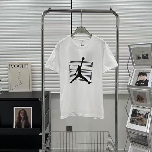 AJ乔丹基础小logo印花宽松短袖T恤情侣款 商品图3