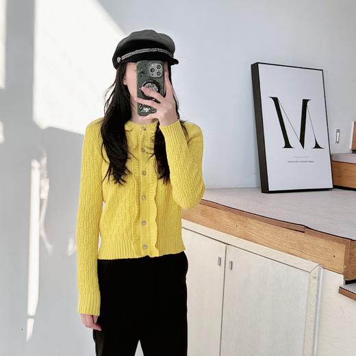 时髦绞花针织开衫2025年新款气质修身显瘦毛衣女 商品图2