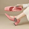 【预售5天】超软精致法式水钻一字带玛丽珍鞋女春秋方头擦色牛皮后跟两穿单鞋YS&7163 商品缩略图0