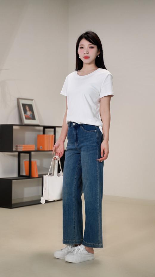 现货 臣禾	【匹马棉T恤】正肩圆领短袖上衣	JZ251050115 商品图5