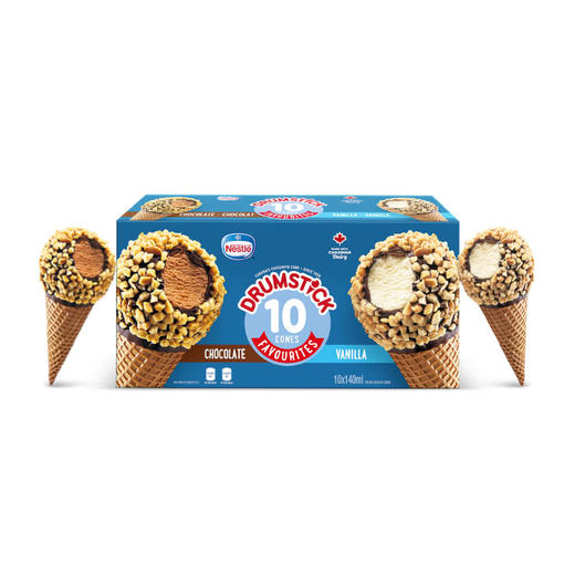 MM 山姆 雀巢 加拿大进口Drumstick双拼口味甜筒 10*140ml 商品图0